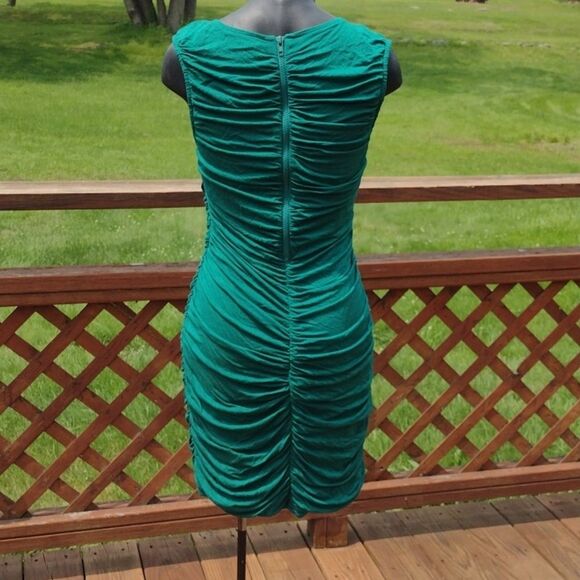 Snap Sleeveless Teal Bodycon Dress Size Medium - Picture 2 of 9